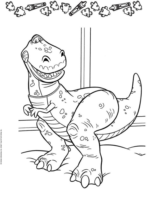 Coloriage Toy Story Dinosaure
