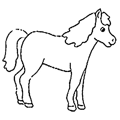 dessin de cheval facile