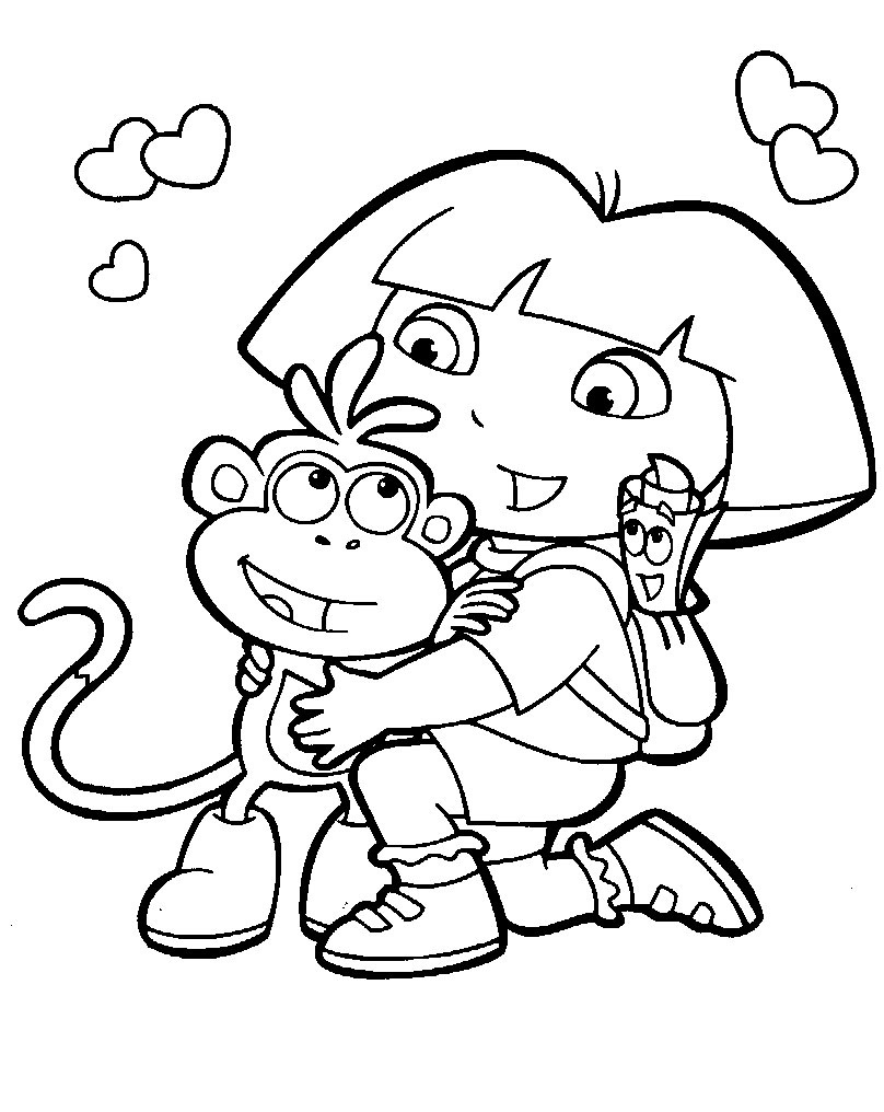 coloriage dora