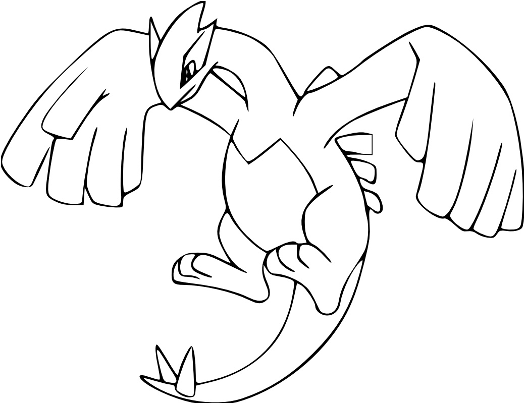 coloriage lugia pokemon legendaire