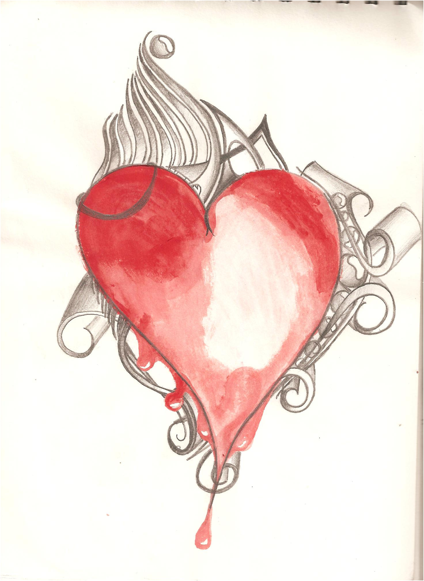 dessin tribal de coeur
