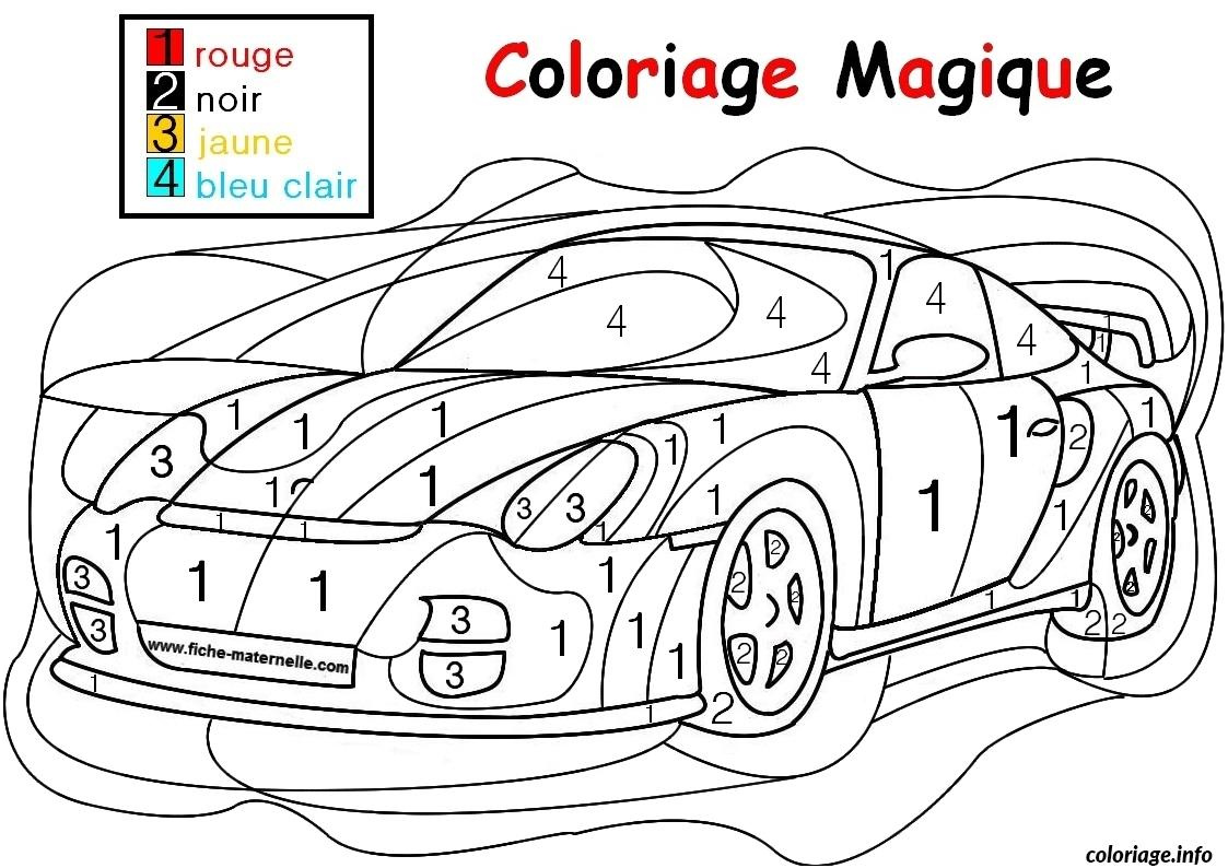 magique voiture de course facile simple maternelle coloriage 9822