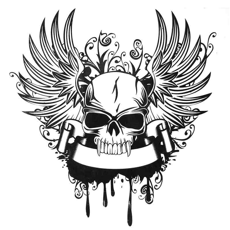 dessin de tatouage tete de mort