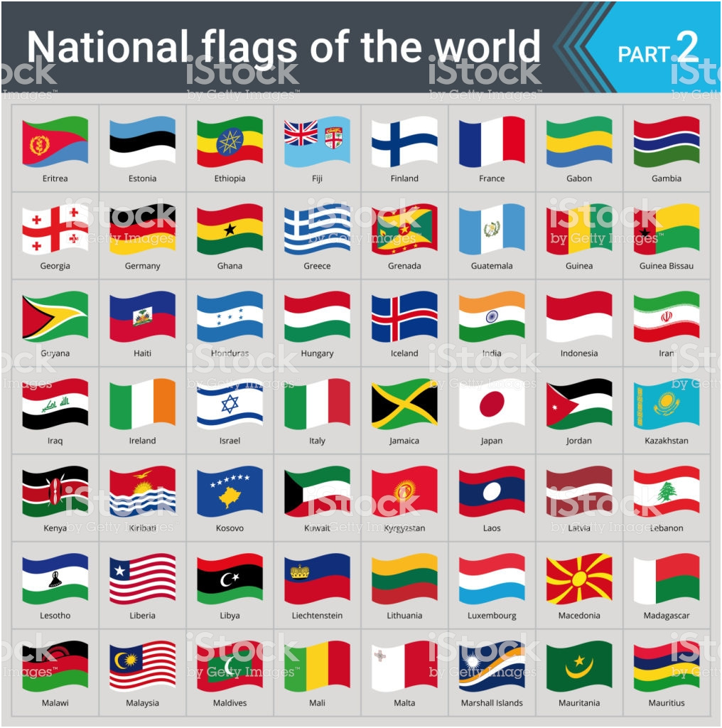 drapeau du monde avec leur nom