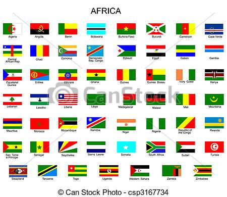 drapeaux tout liste afrique pays