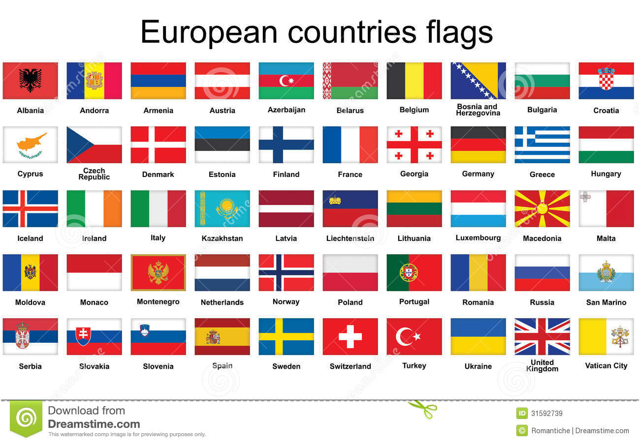 images libres de droits boutons avec des drapeaux de pays europens image