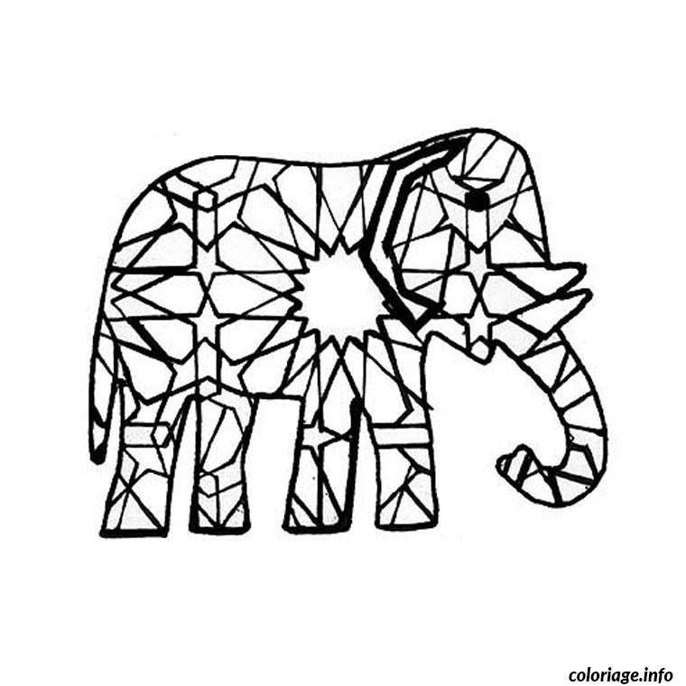 elephant coloriage dessin