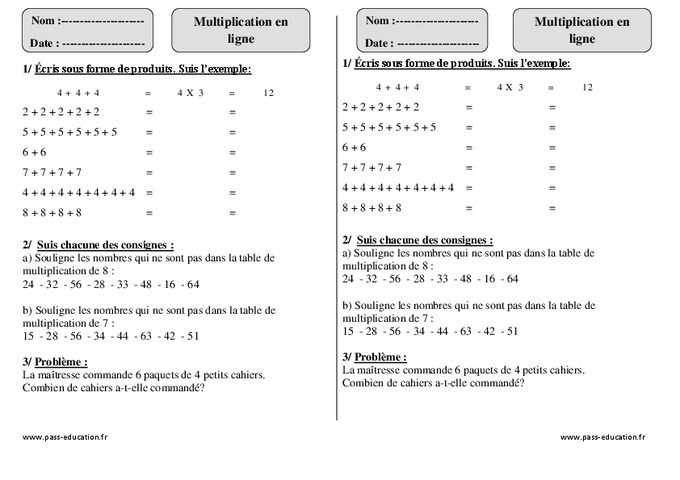 tables de multiplication ce1 meilleur de table multiplication a imprimer exercice table de multiplication