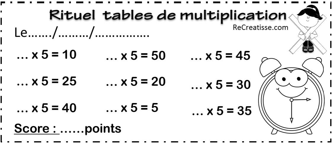 tables de multiplication rituel jeu multispeed
