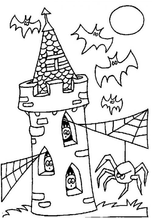 coloriage fantome halloween coloriage de la tour des fantomes