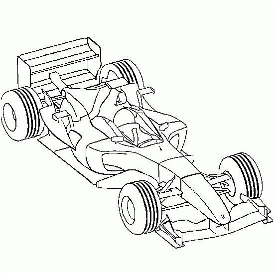 coloriage F1 voiture course gratuit