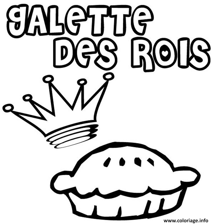 galette des rois coloriage