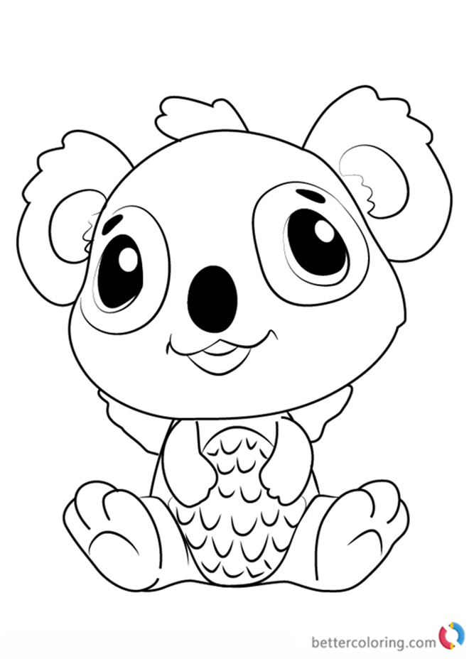 koalabee from hatchimals coloring pages