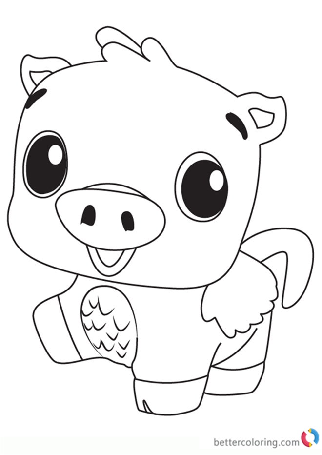 pigpiper from hatchimals coloring pages