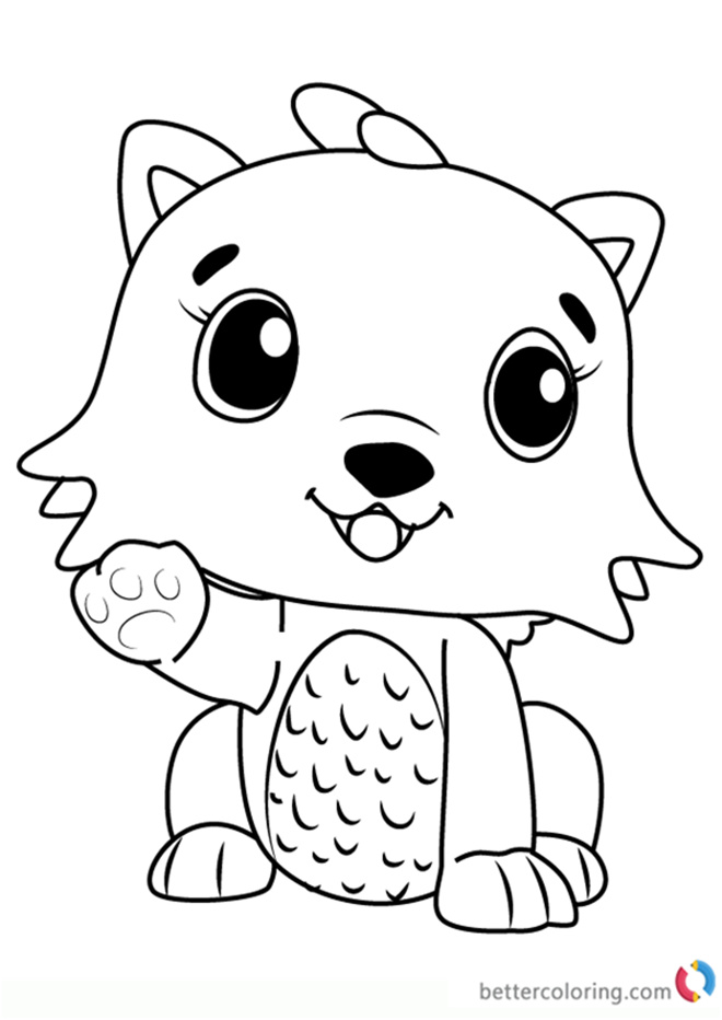 kittycan from hatchimals coloring pages