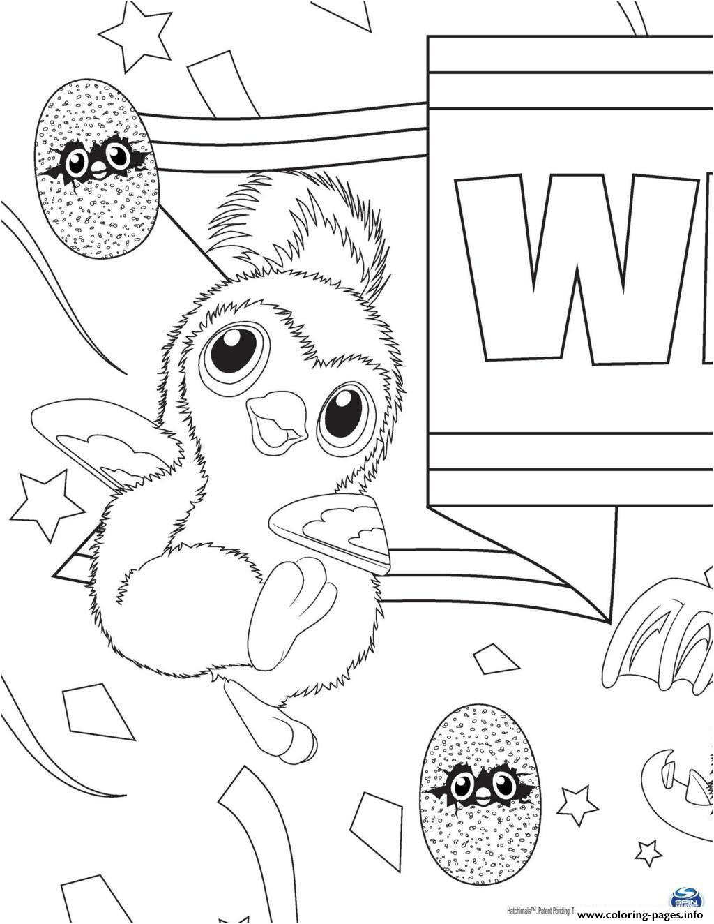hatchy hatchimals penguala pink printable coloring pages book
