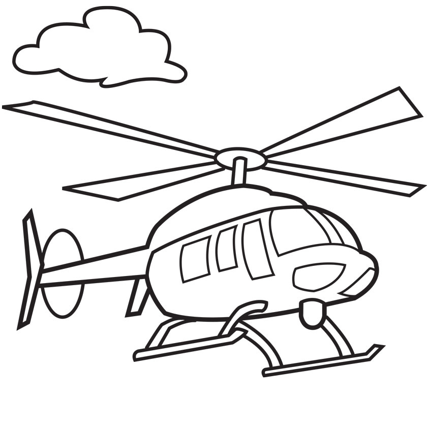 dessin helicoptere a imprimer