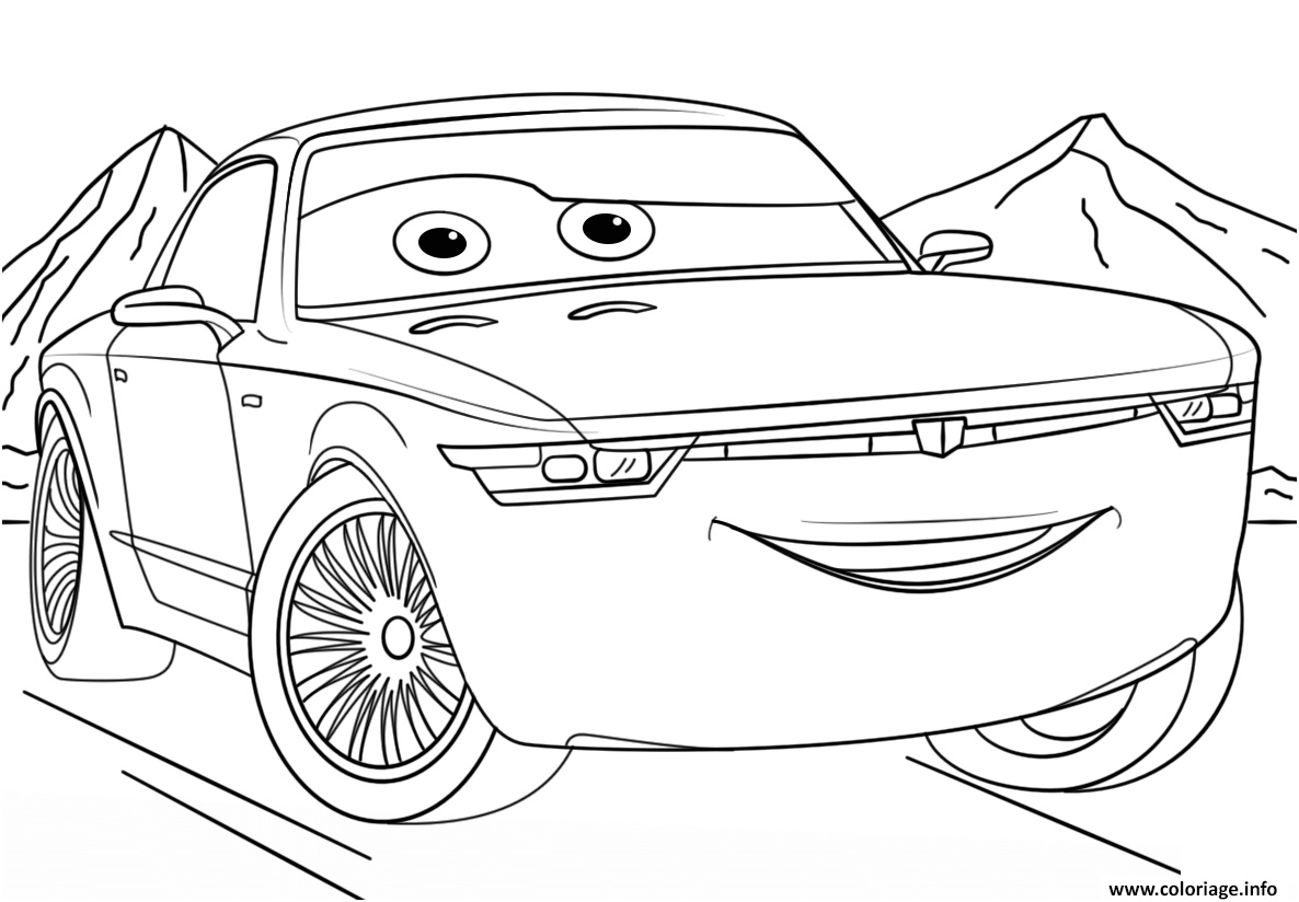 bob sterling from cars 3 disney coloriage