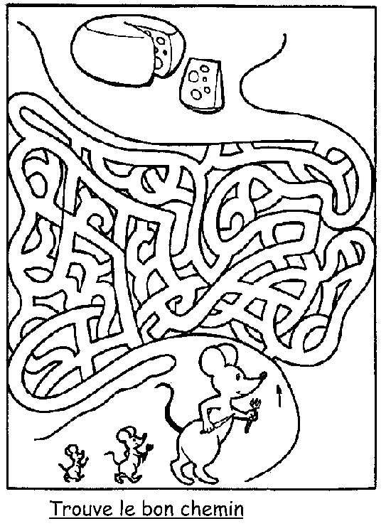 imprimer coloriage 597 jeu enfant le labyrinthe