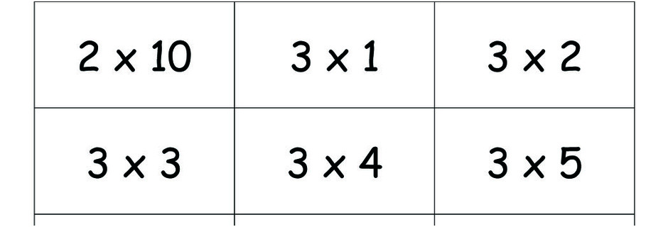 jeux cartes tables de multiplication