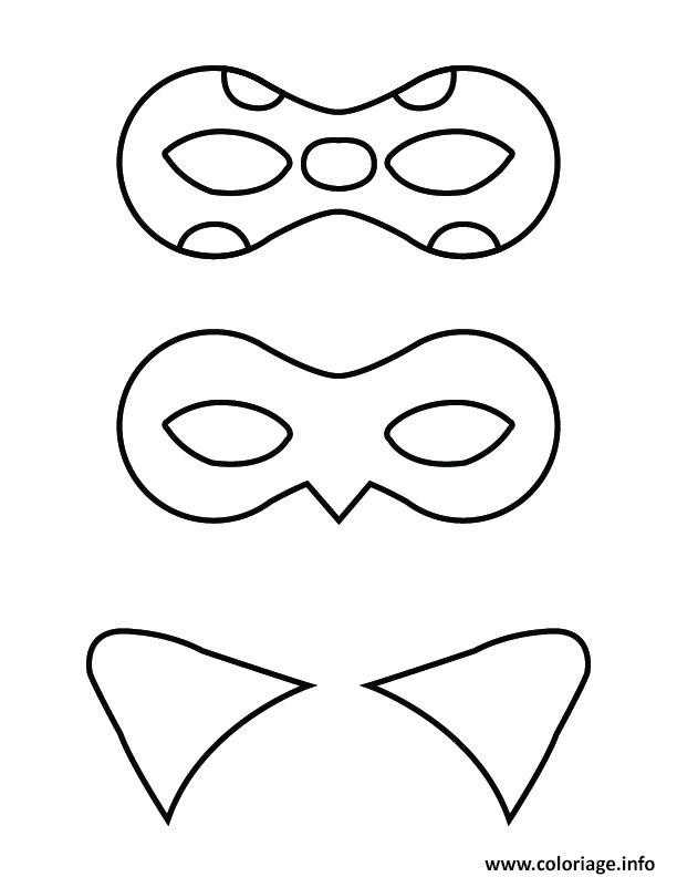 ladybug et chat noir mask coloriage
