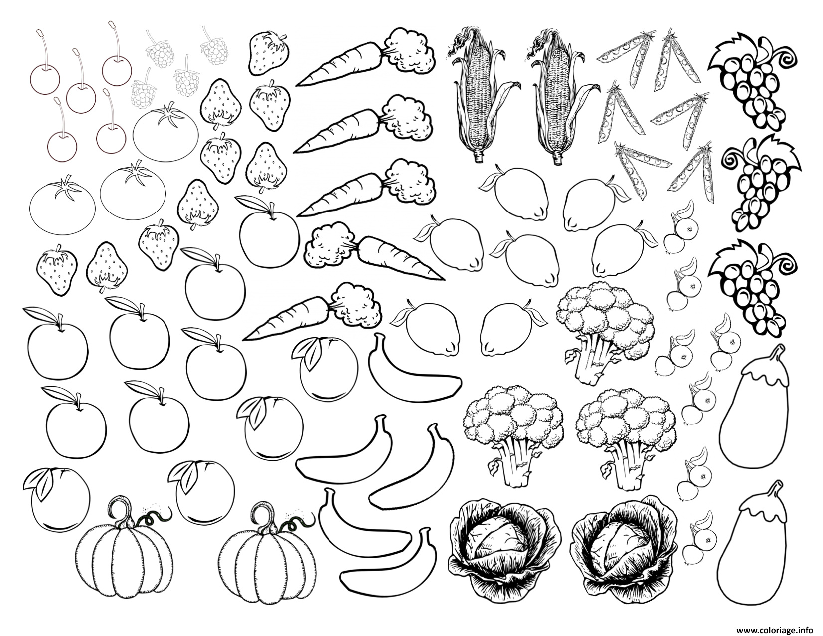 fruits et legumes 2 coloriage dessin