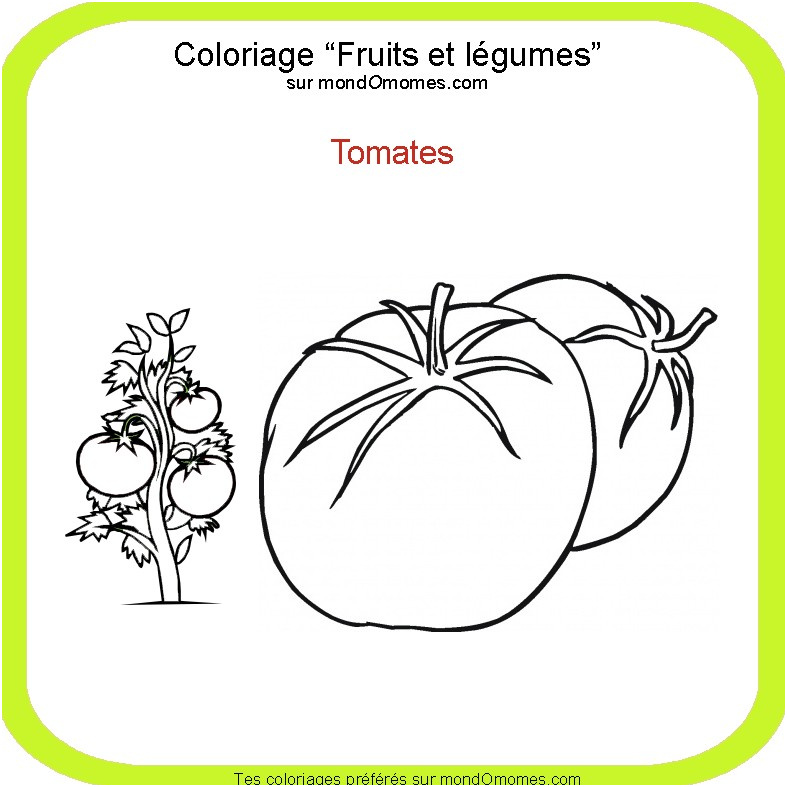 coloriage legumes