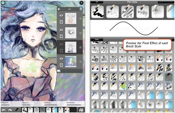 mybrushes pro logiciel de dessin tres plet pour ipad est gratuit