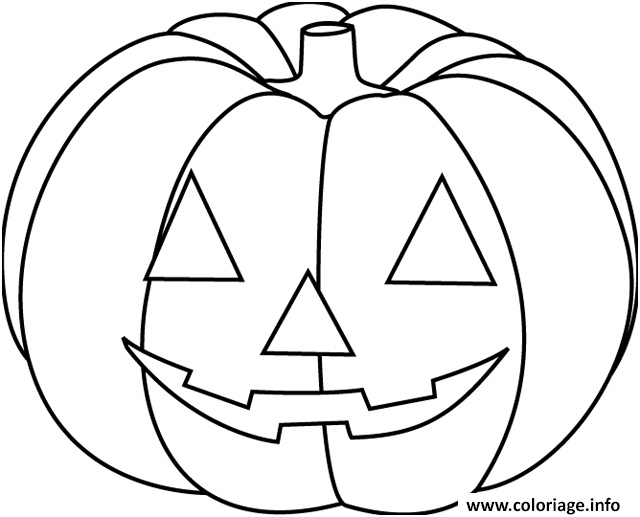 citrouille halloween facile simple enfant coloriage dessin