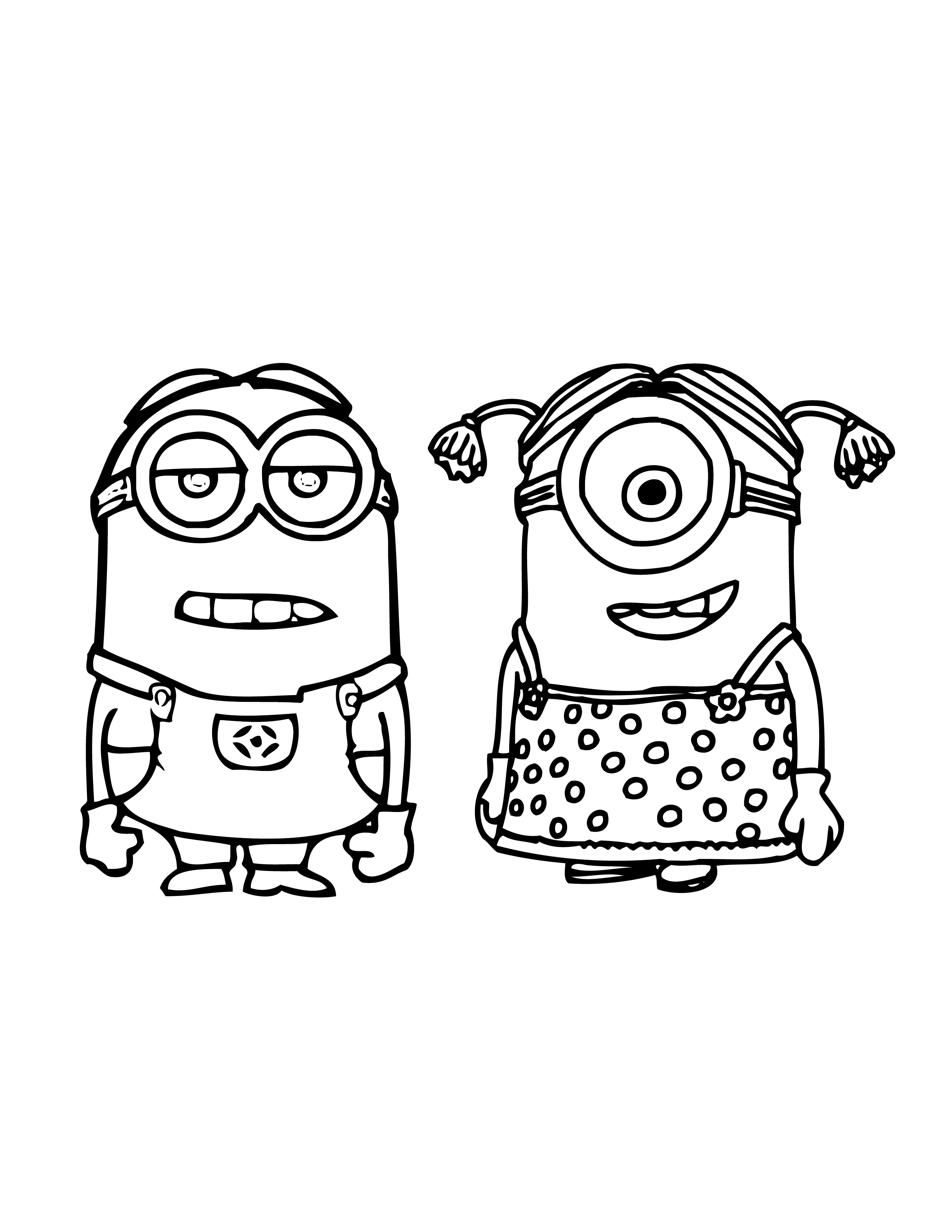 two minion coloriages despicable