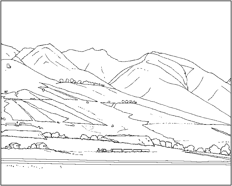 mountain coloring pages for kids