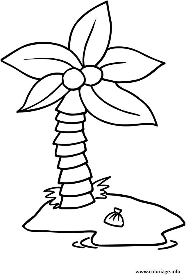 dessin simple palmier