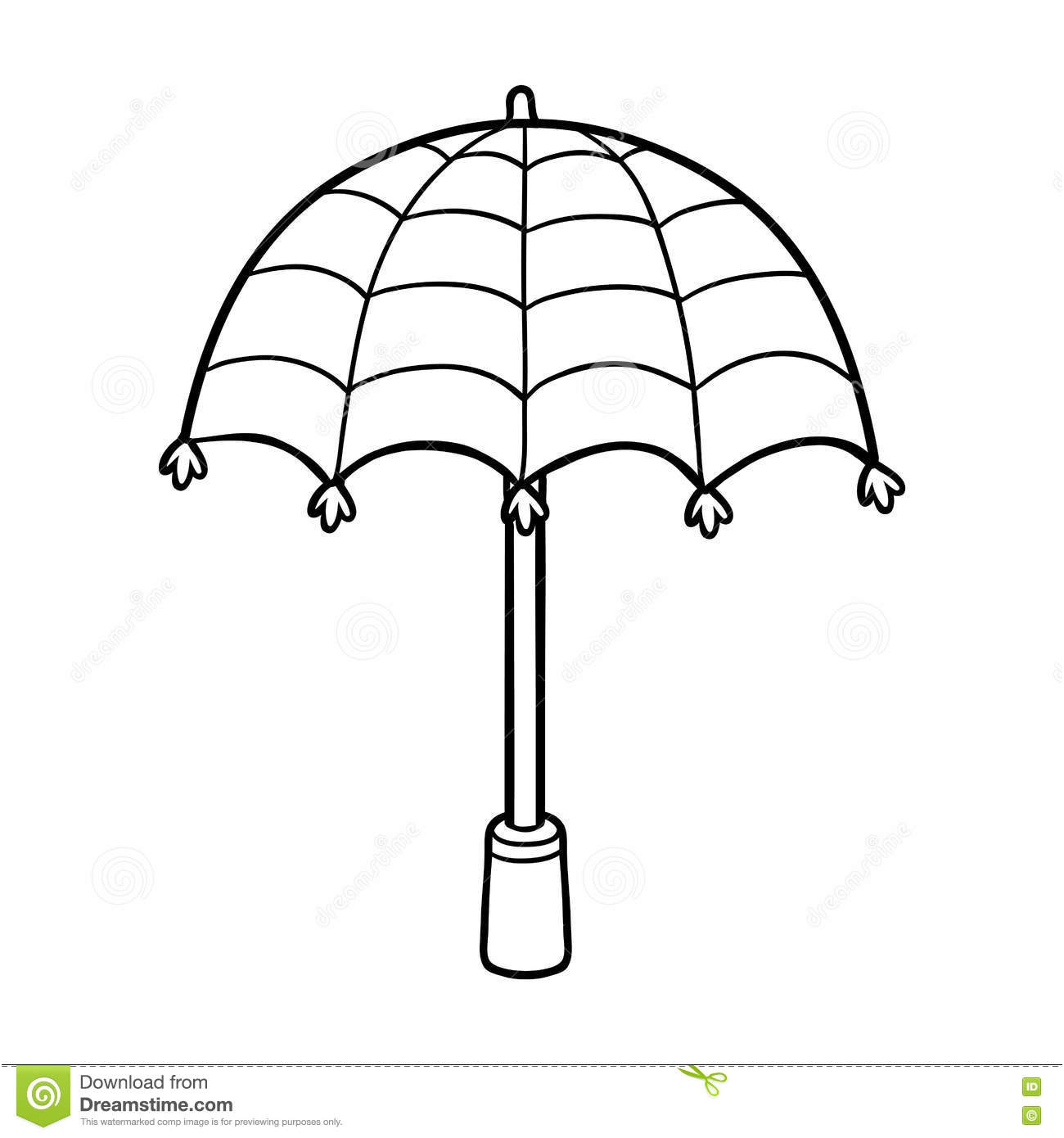 illustration stock livre de coloriage pour des enfants parapluie image