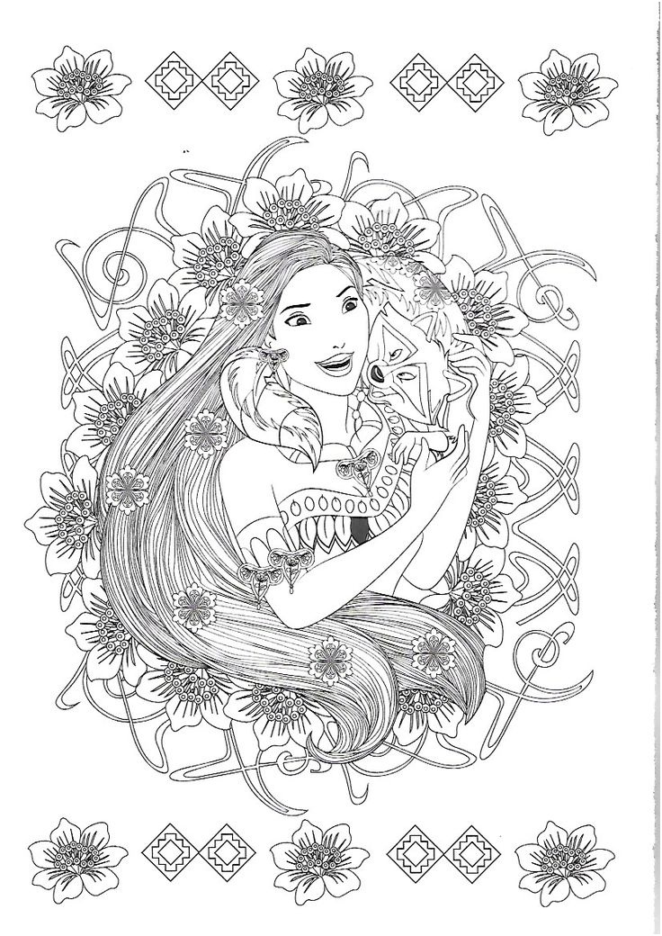 coloriage pocahontas