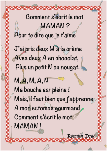 poeme pour maman