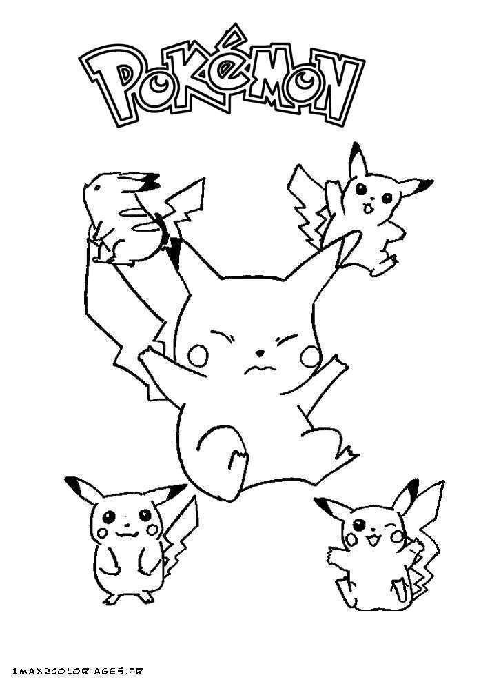 dessin a imprimer pokemon pikachu