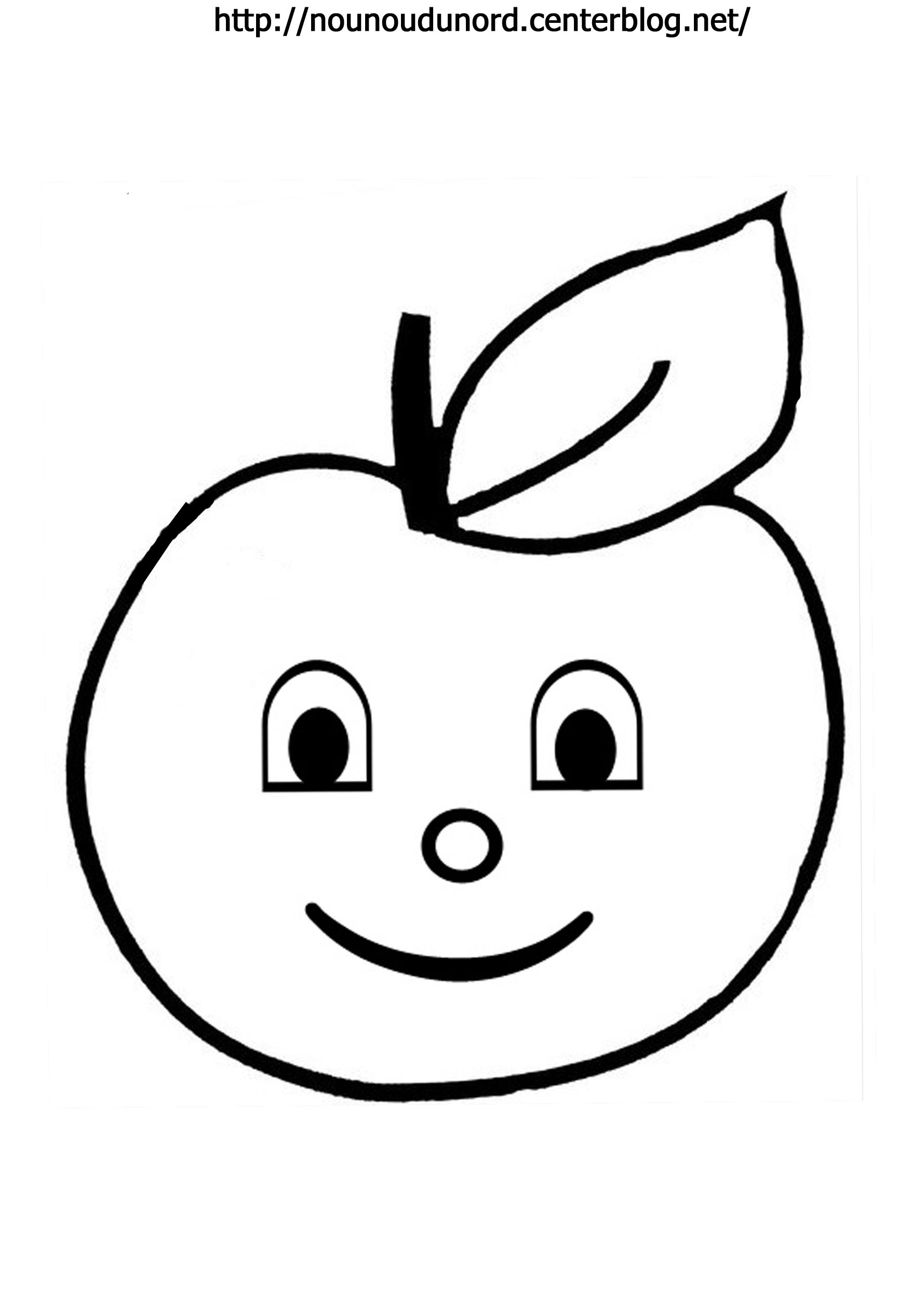 dessin a colorier pomme de terre a imprimer
