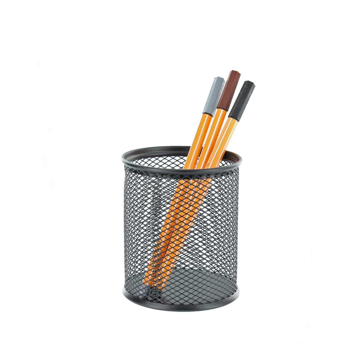 31 pot a crayons en maille metallique noire
