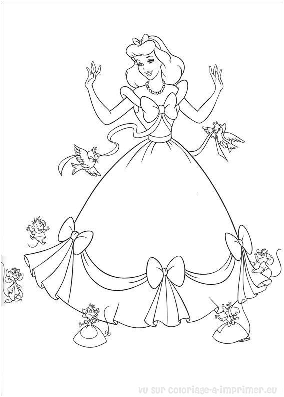 coloriages princesses cendrillon