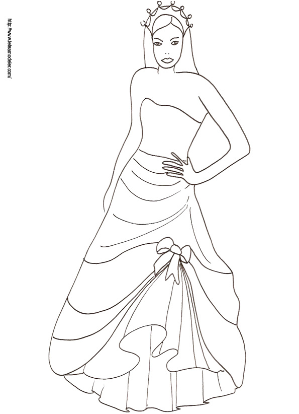 robe de marier coloriage