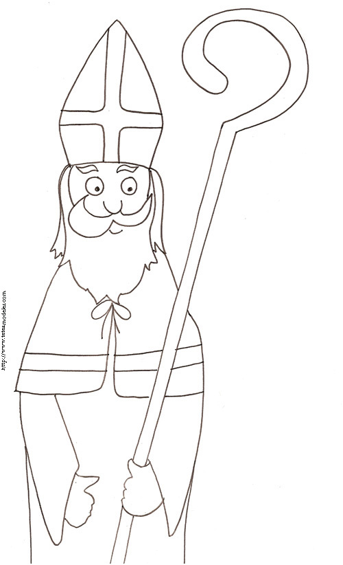 saint nicolas coloriage