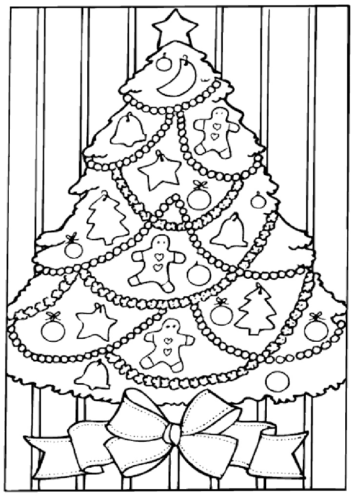 coloring pages of christmas trees