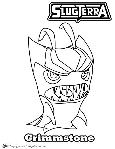 free halloween coloring page featuring grimmstone from slugterra