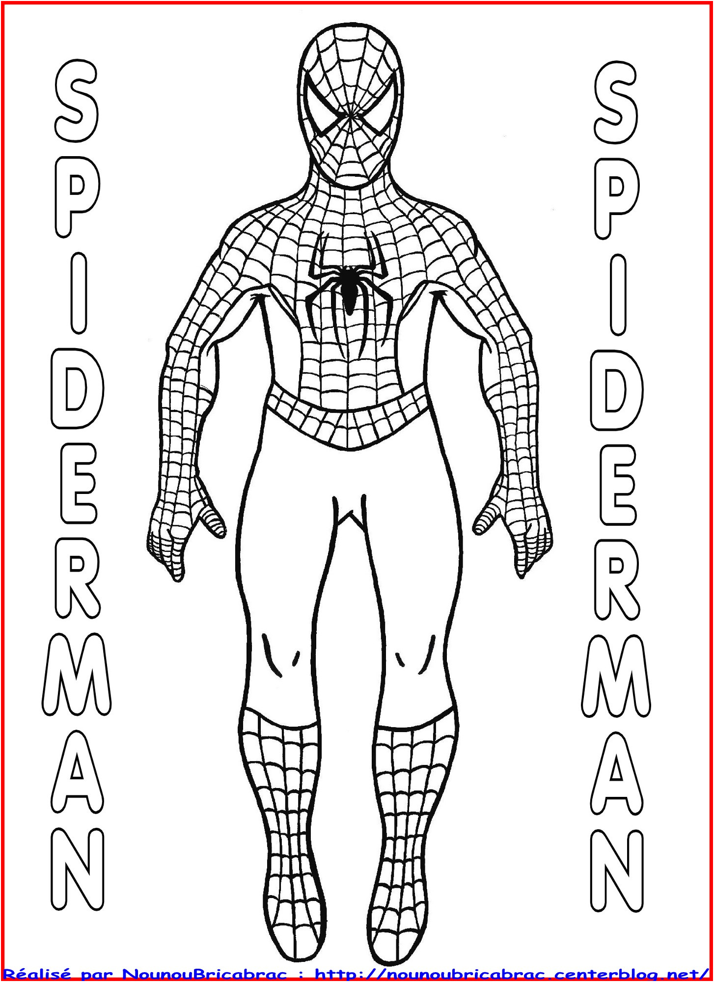 superman et spiderman coloriage