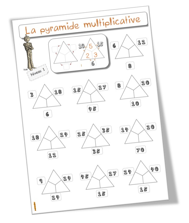 jeu la pyramide des multiplications a