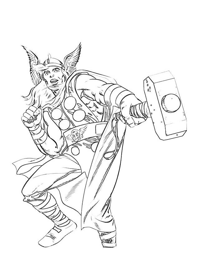 coloriage thor
