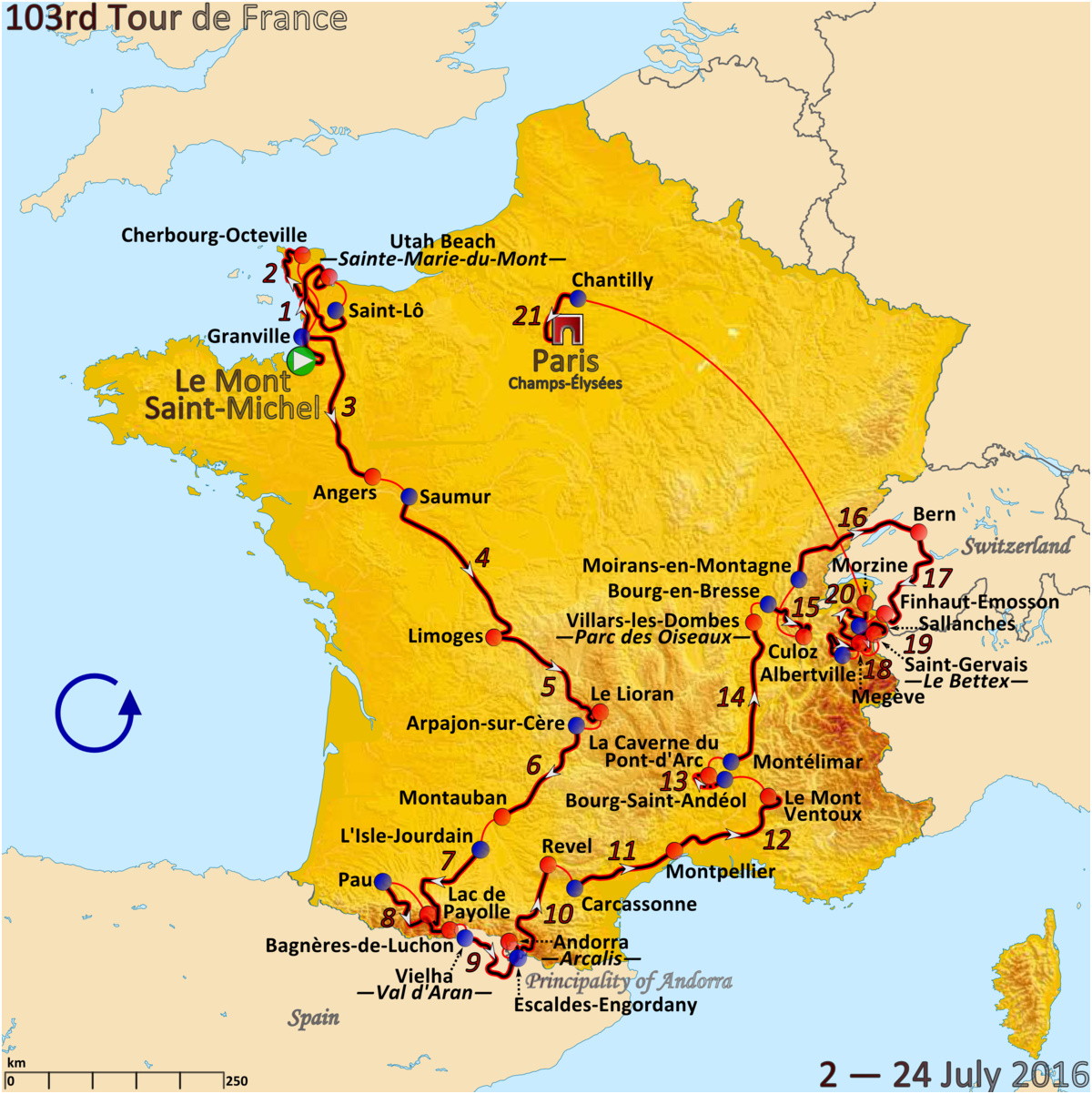2016 Tour de France Stage 12 to Stage 21