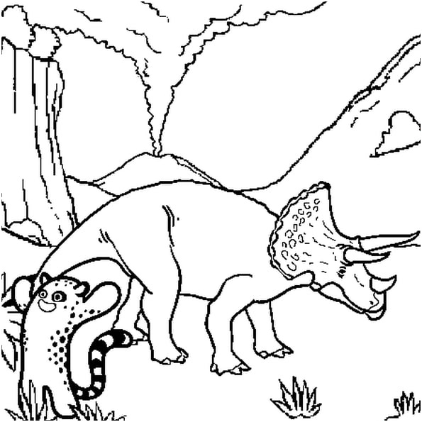 triceratops coloriage