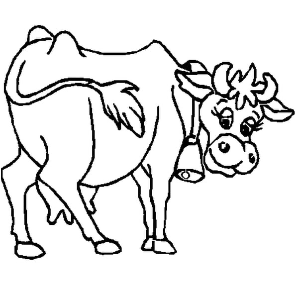 dessin de vache en couleur