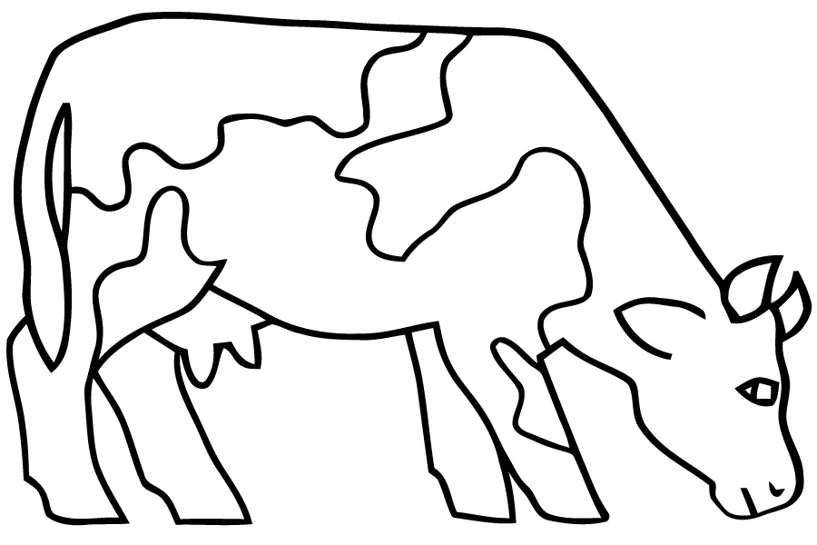 dessin a colorier vache avec veau